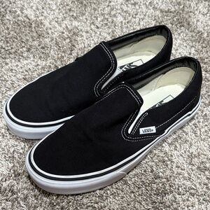 Vans Classic Black Canvas Slip-Ons